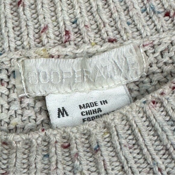 Urban Outfitters Cooperative Gray Confetti Cable‎ Knit Crew Neck Sweater M/C40 - Picture 9 of 14